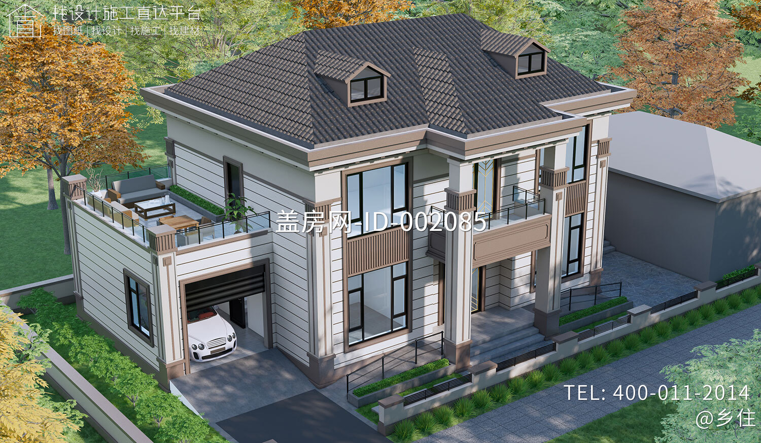 湖南衡阳陈家二层新中式自建别墅	