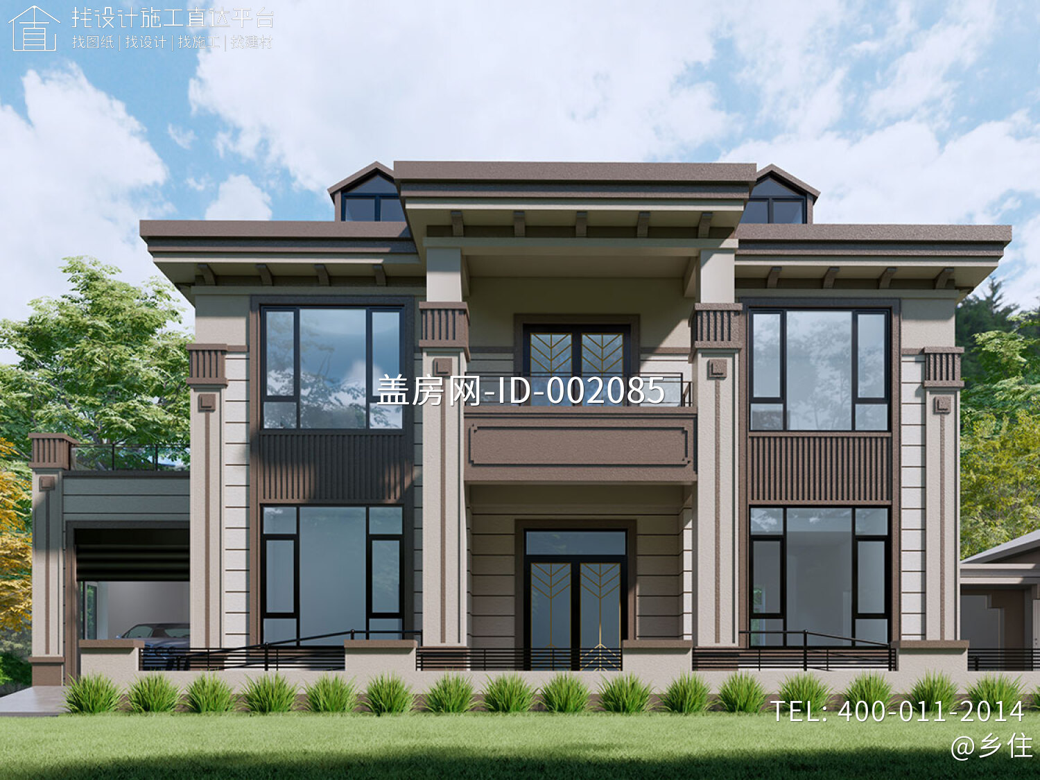 湖南衡阳陈家二层新中式自建别墅	