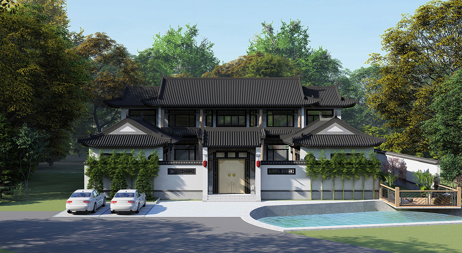 衡阳龚家中式三合院建房图纸
