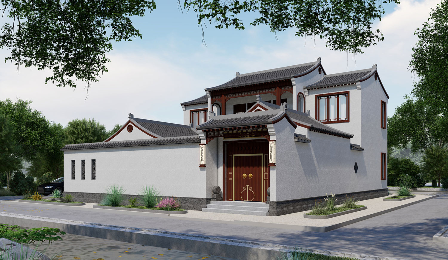 河北涿州齐中式三合院