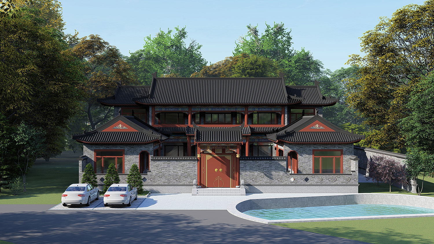 衡阳龚家中式三合院建房图纸