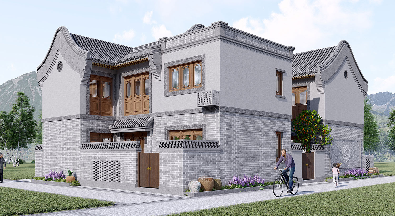 北京通州赵家二层中式自建别墅设计