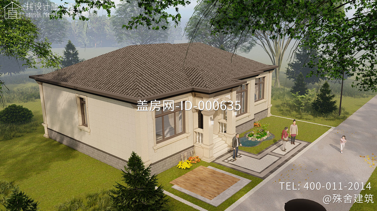 北京昌平刘家一层欧式别墅设计图纸