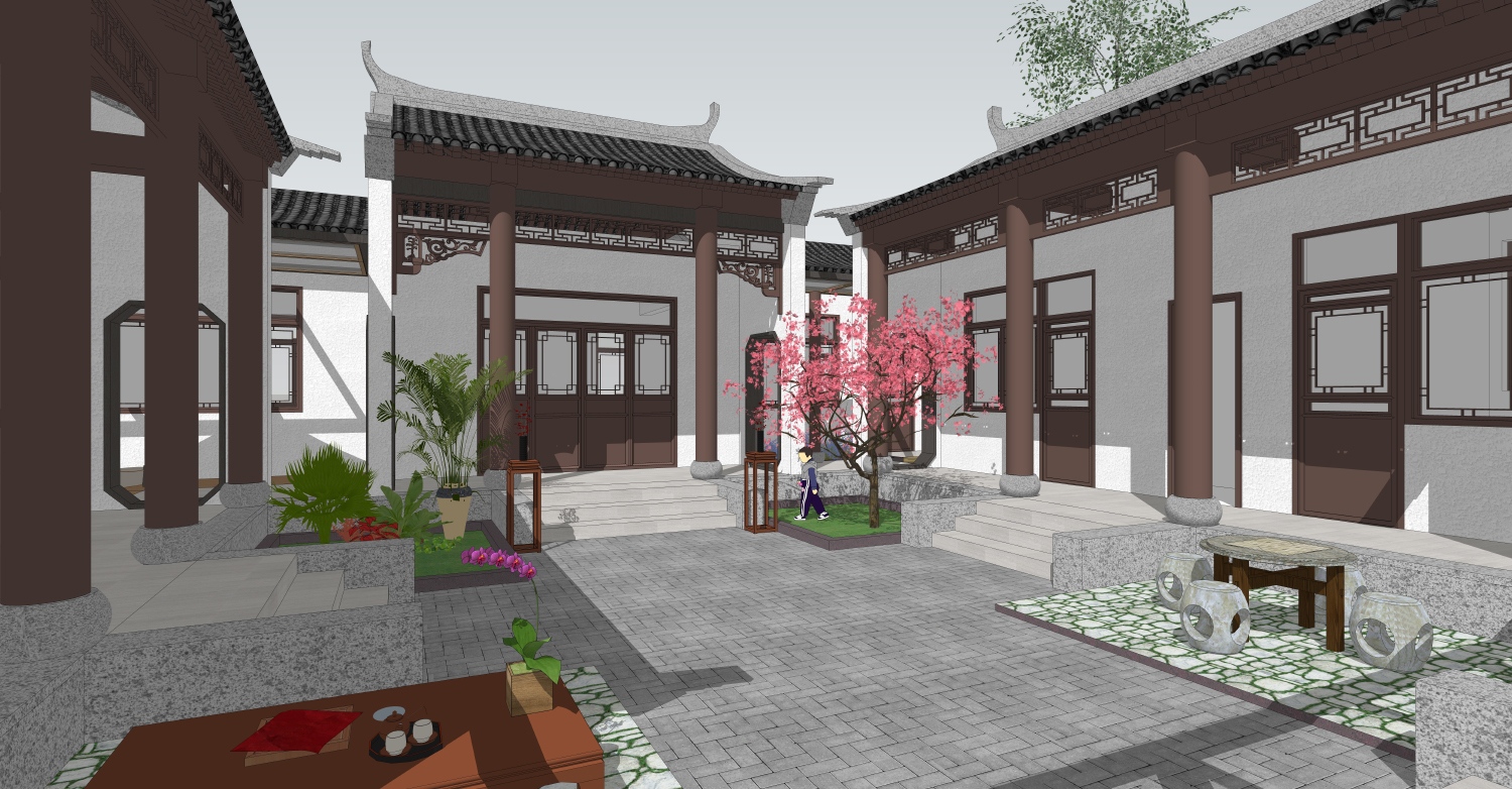 湖南湘潭唐家中式四合院