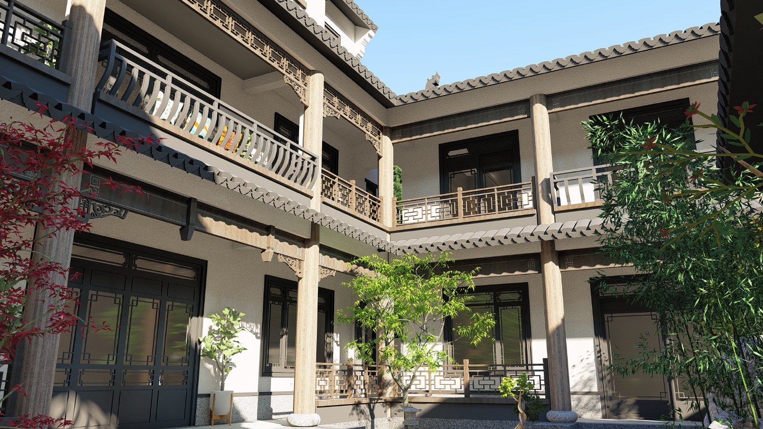 湖南湘西李家中式三合院