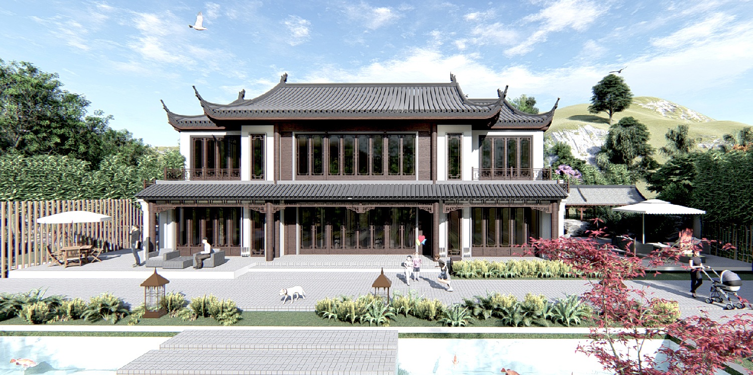 浙江诸暨孟家中式别墅
