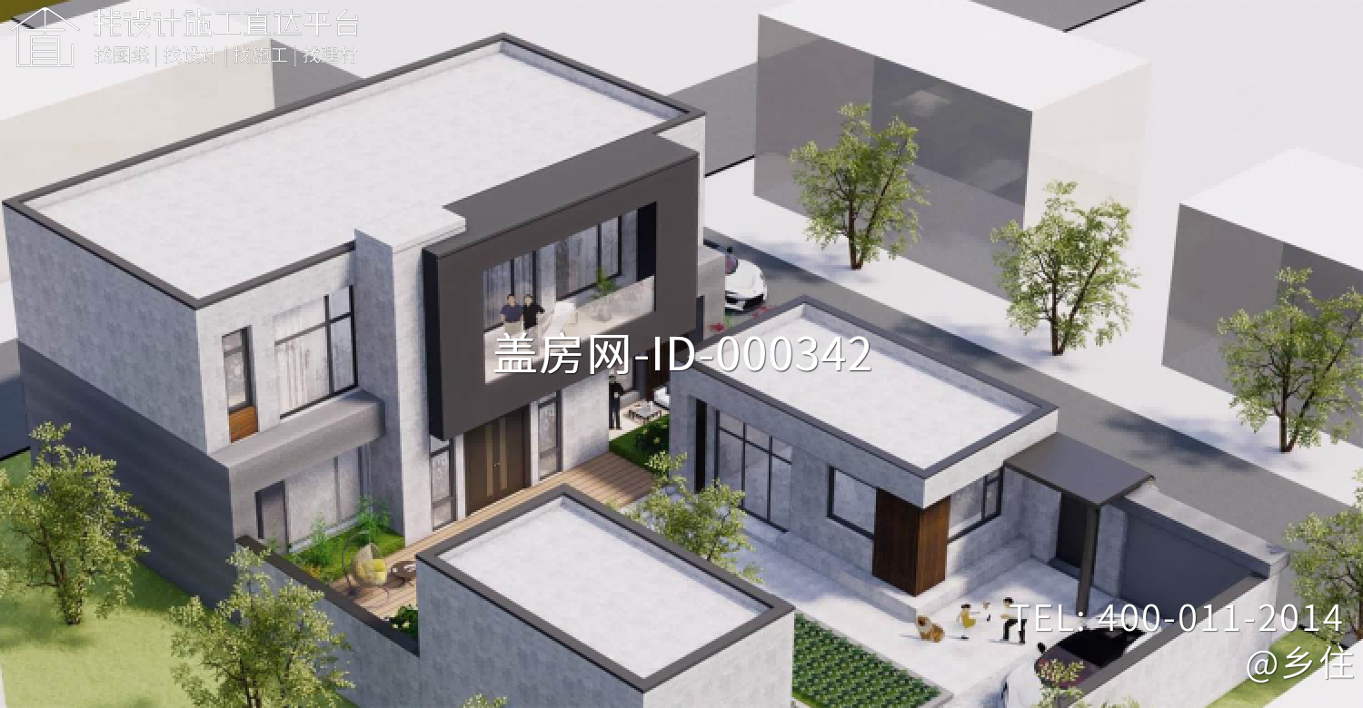 河北保定翟家现代别墅图纸