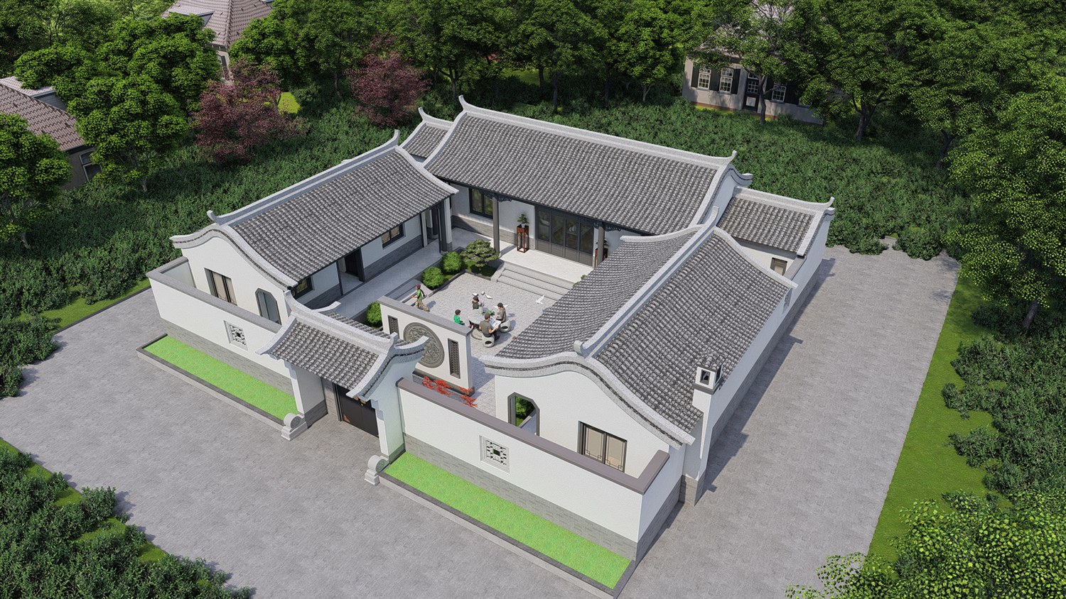 四川南充陈家中式三合院