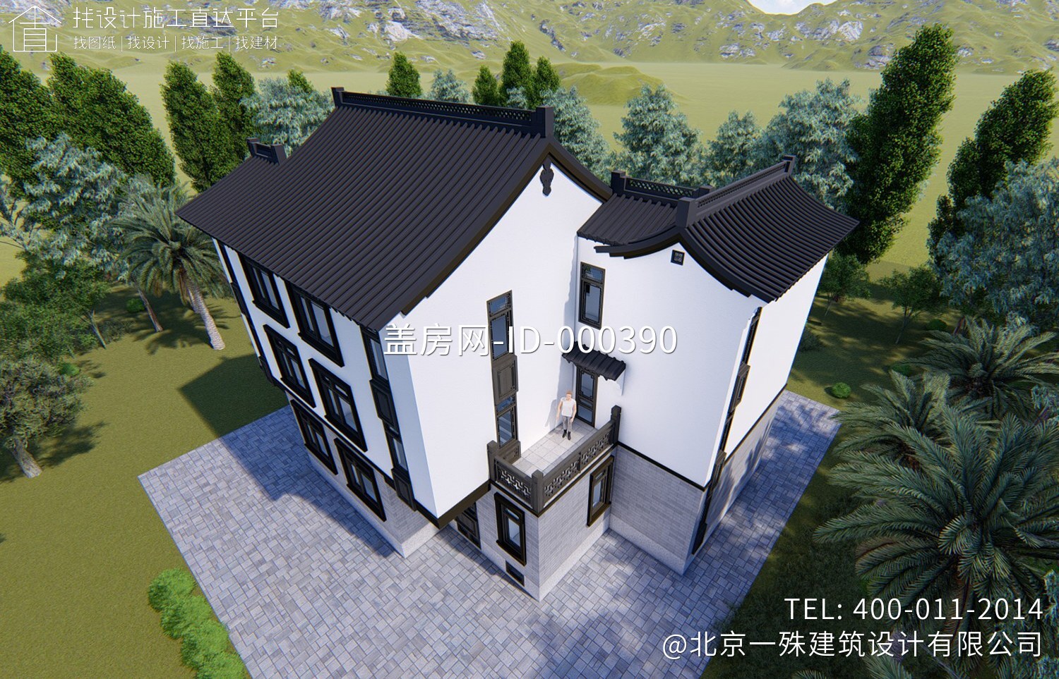 浙江杭州骆家中式别墅图纸