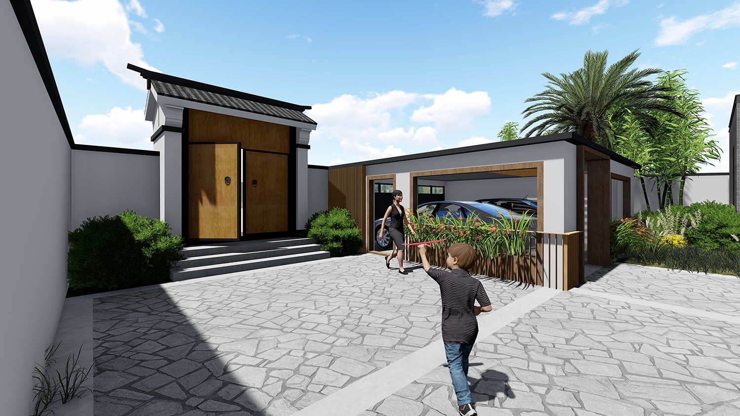 广西南宁温家三合院