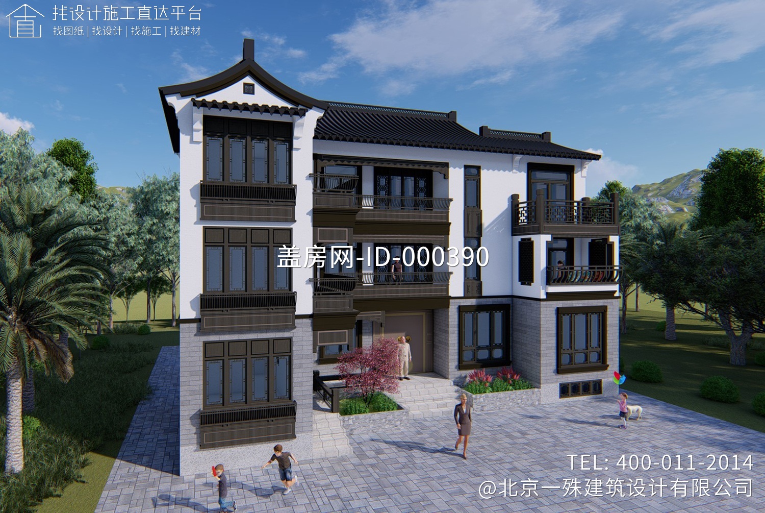 浙江杭州骆家中式别墅图纸