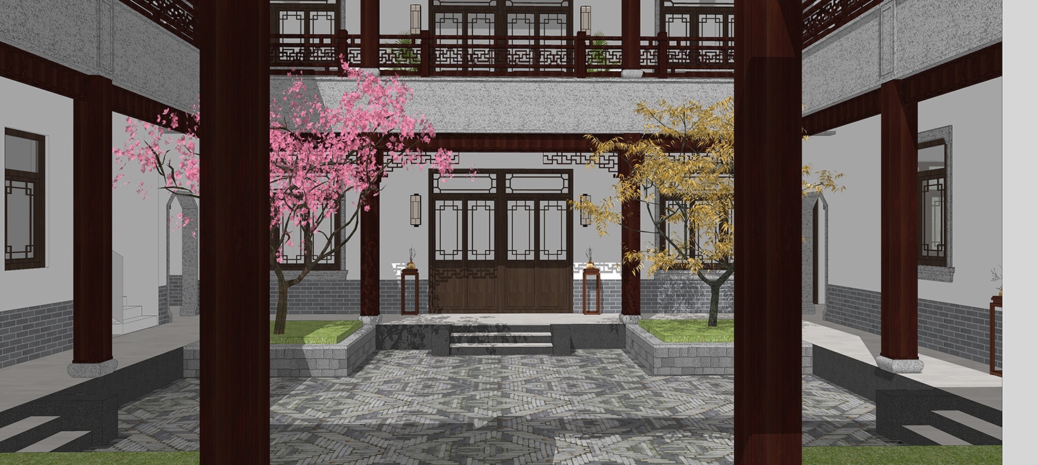 四川自贡丁家中式合院