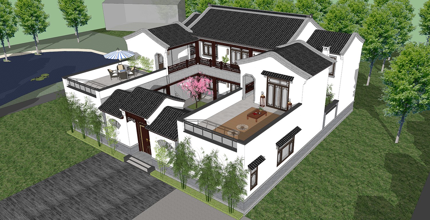 四川自贡丁家中式合院