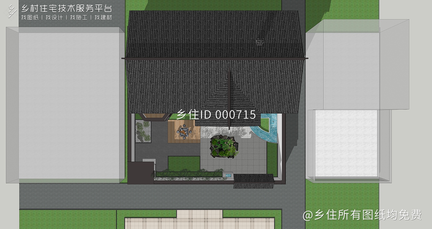 枣庄谢家新中式别墅图纸