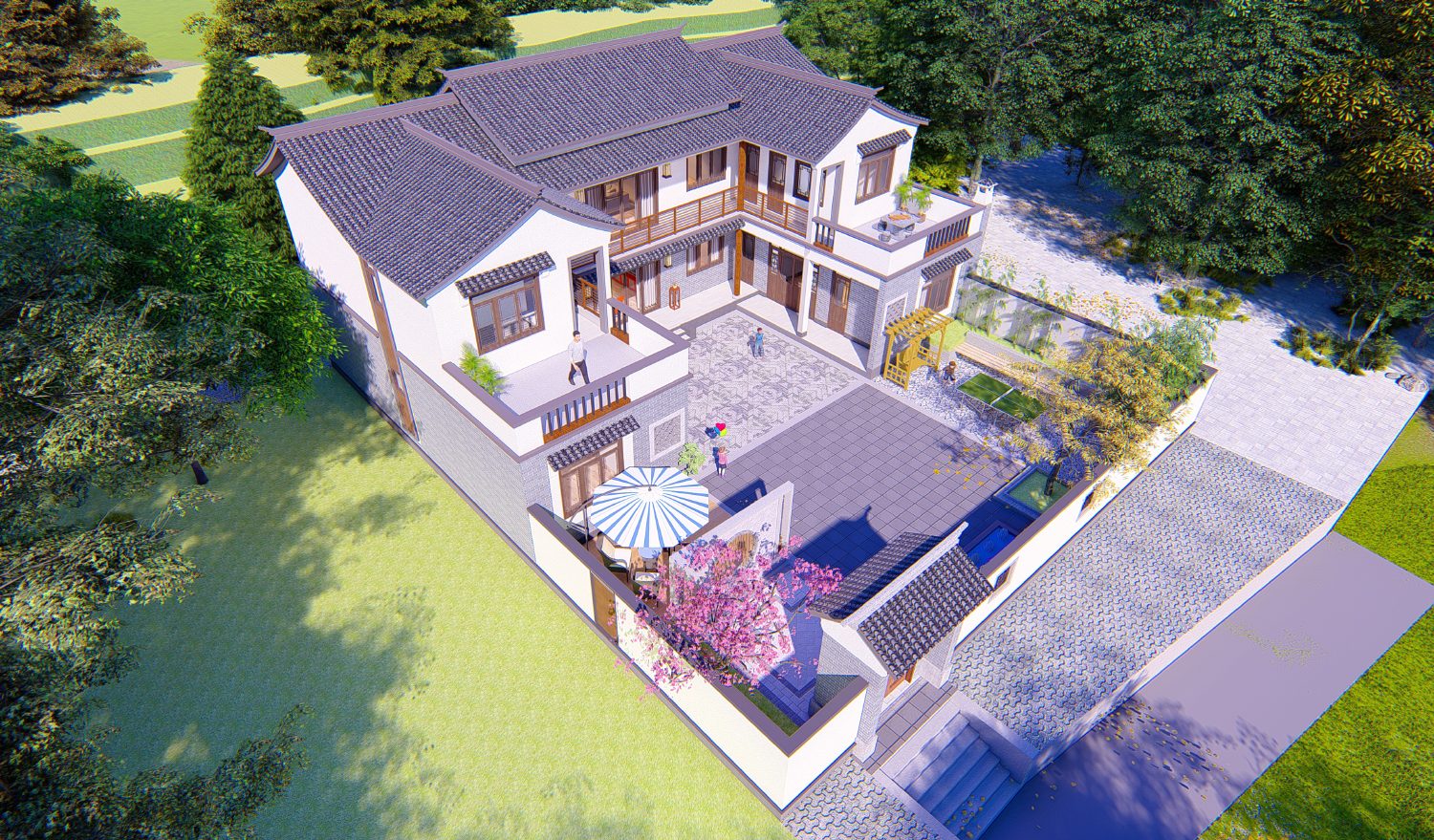 四川巴中冯家中式三合院