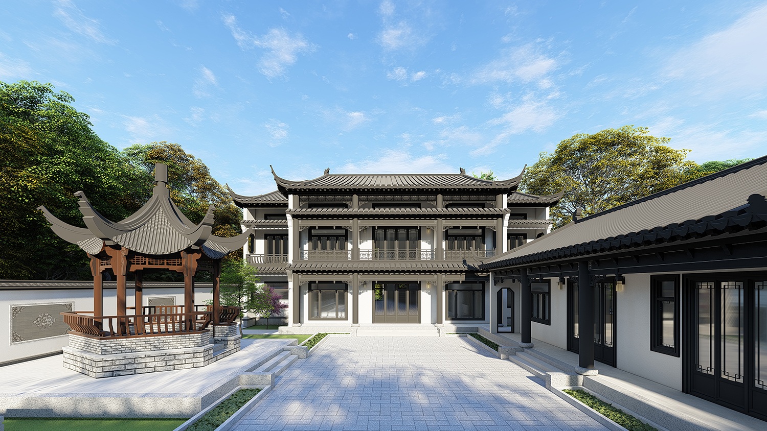 湖南岳阳丰家中式三合院
