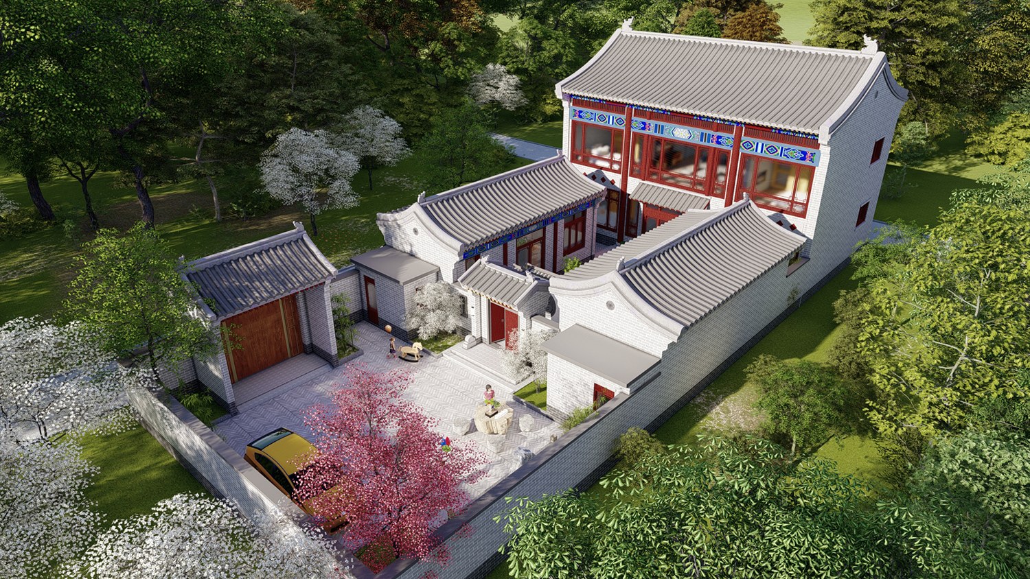 北京顺义张家中式三合院