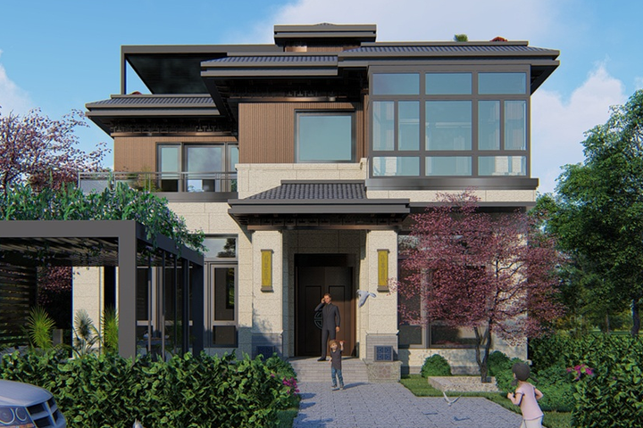 北京平谷王家新中式别墅