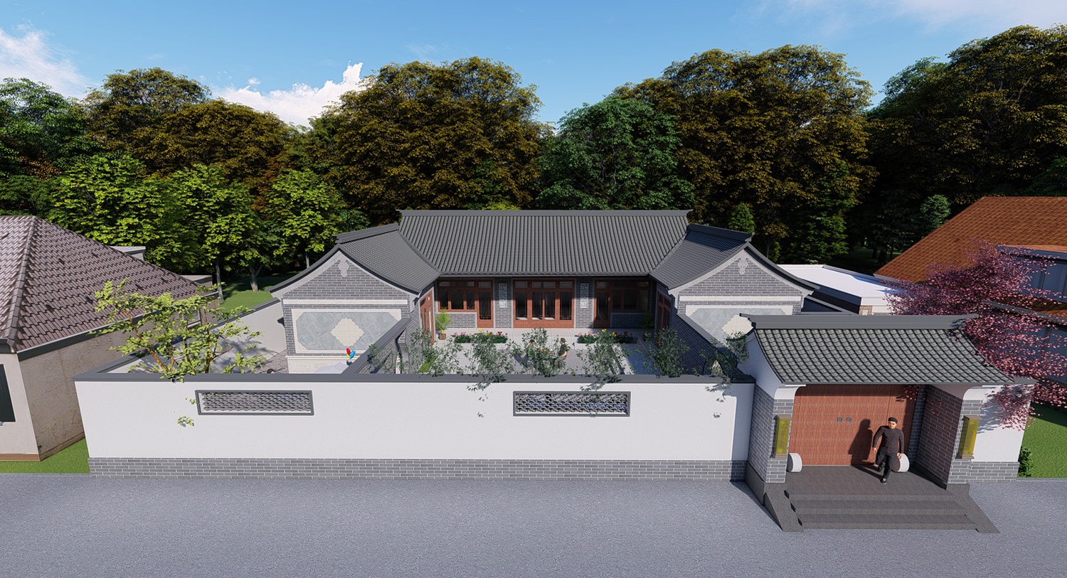 四川巴中张家中式三合院