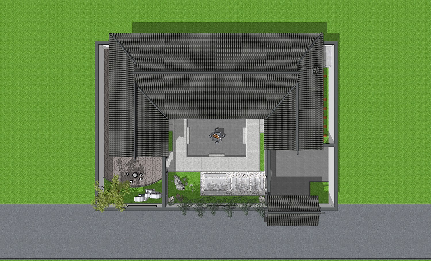 四川巴中张家中式三合院