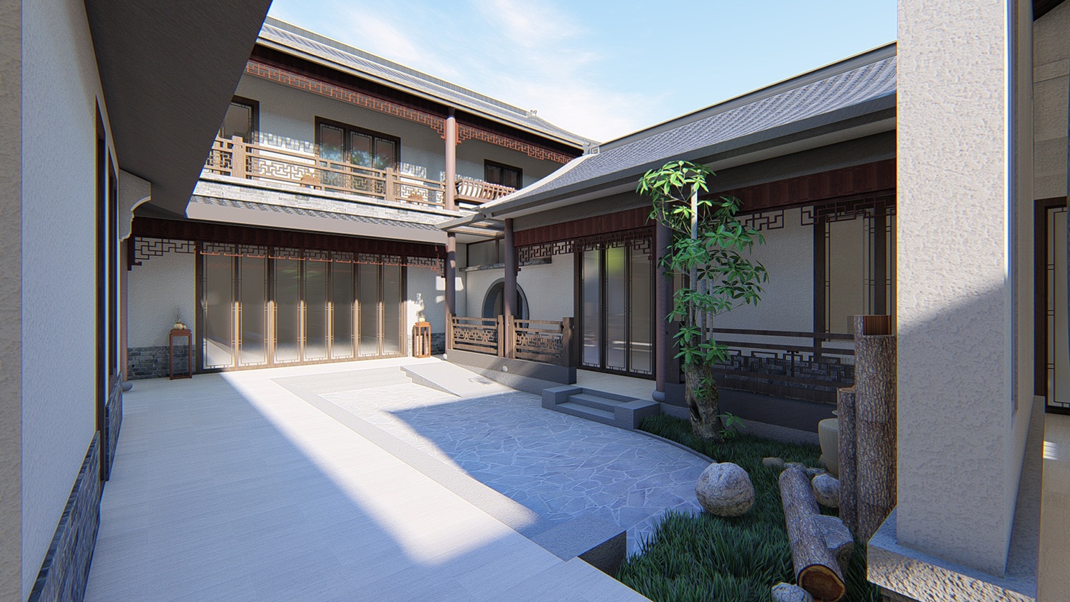 山东临沂张家中式三合院
