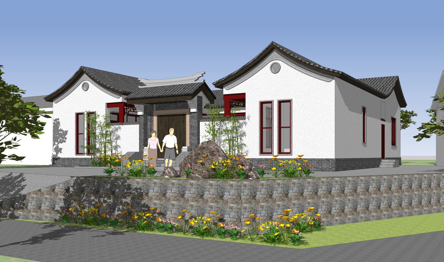 湖南张家界覃家中式三合院