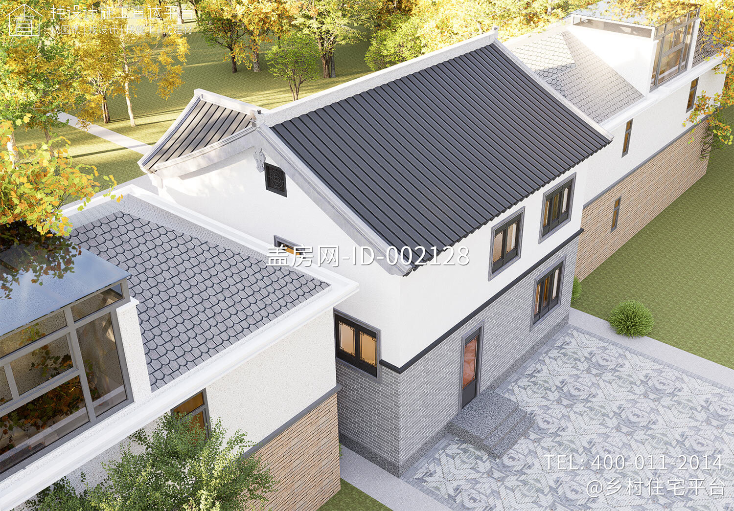 江苏南京谷家二层新中式别墅	