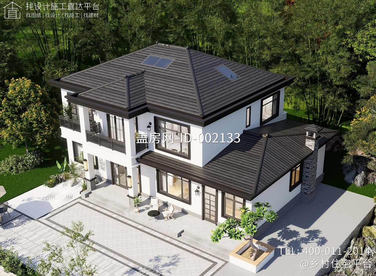 湖南张家界覃家二层新中式别墅	