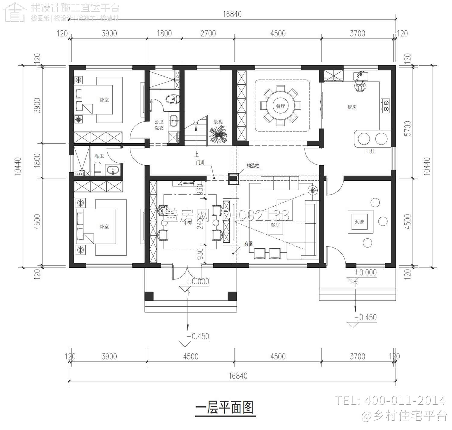 湖南张家界覃家二层新中式别墅	