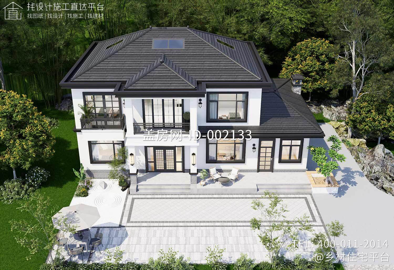 湖南张家界覃家二层新中式别墅	