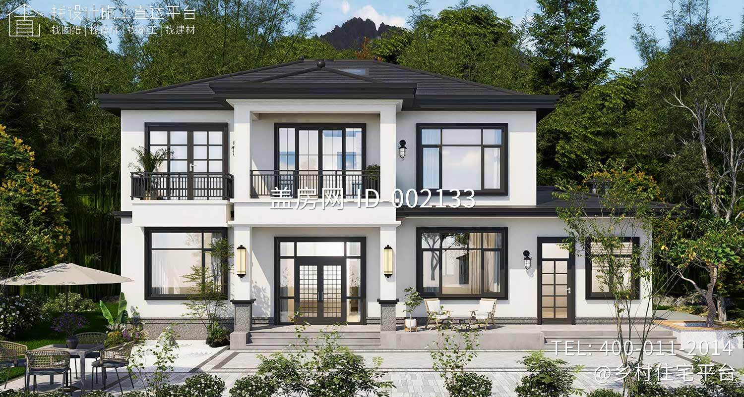 湖南张家界覃家二层新中式别墅	