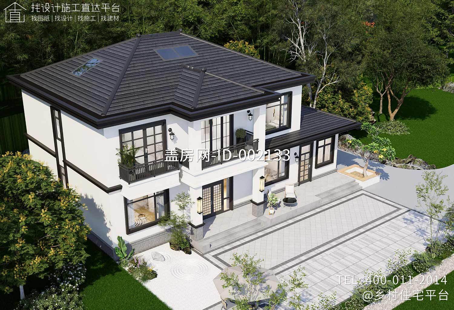 湖南张家界覃家二层新中式别墅	