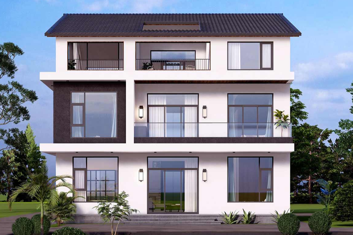 江苏苏州孟家三层现代自建别墅