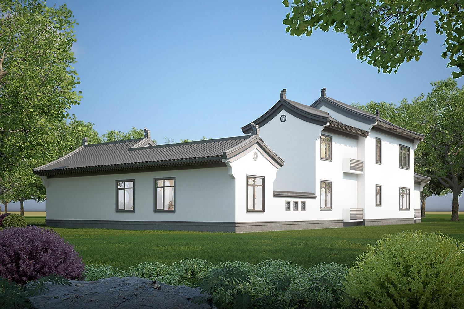 湖南常德刘家中式自建别墅	