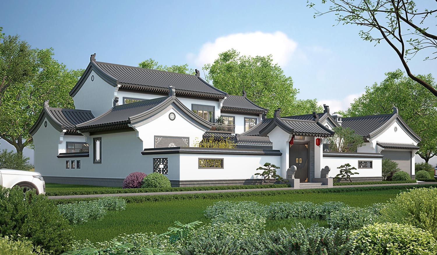 湖南常德刘家中式自建别墅	