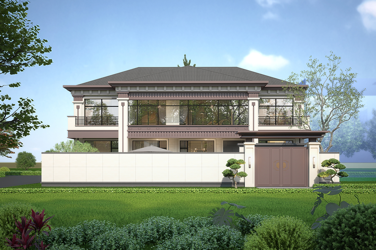 河南开封张家二层现代别墅	