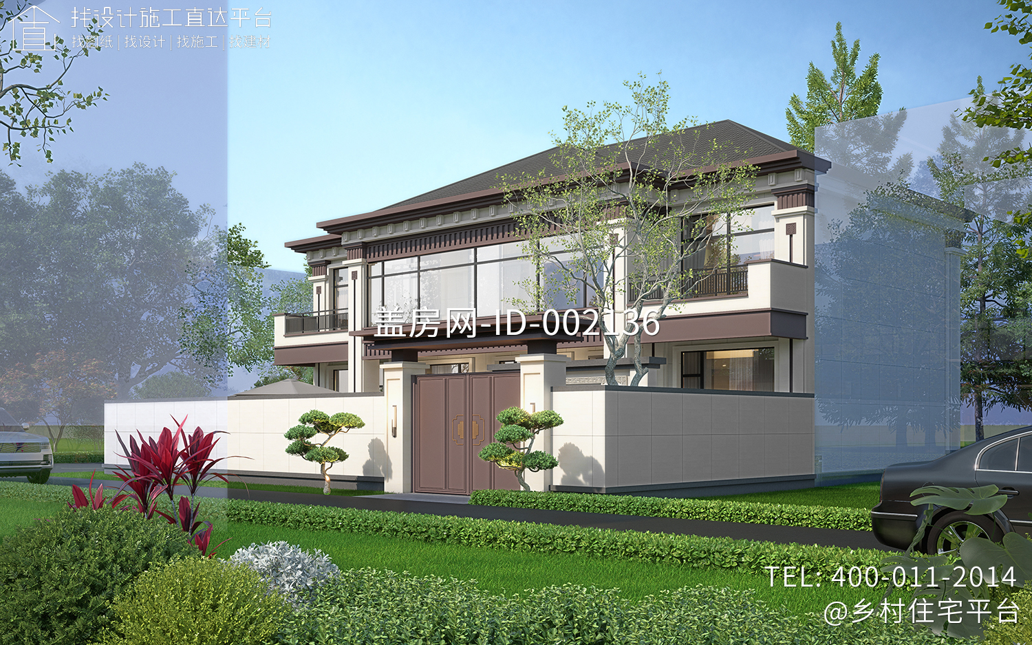 河南开封张家二层现代别墅	