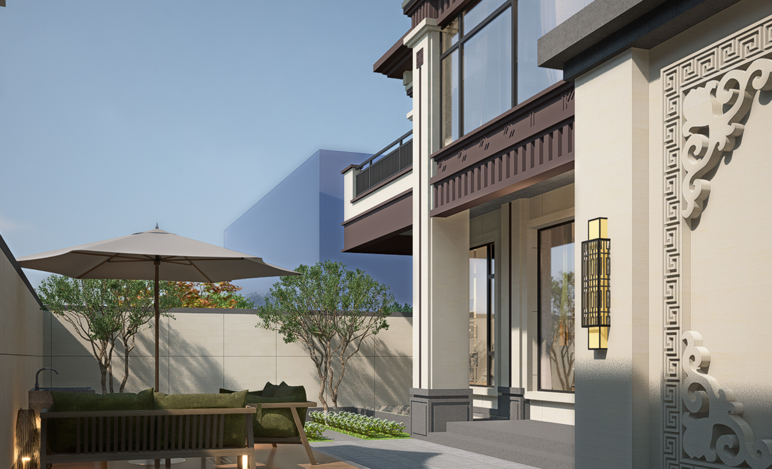 河南开封张家二层现代别墅	