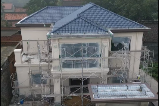 两层带露台新中式别墅