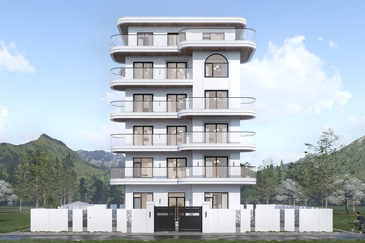 广西北海柯家六层现代别墅	