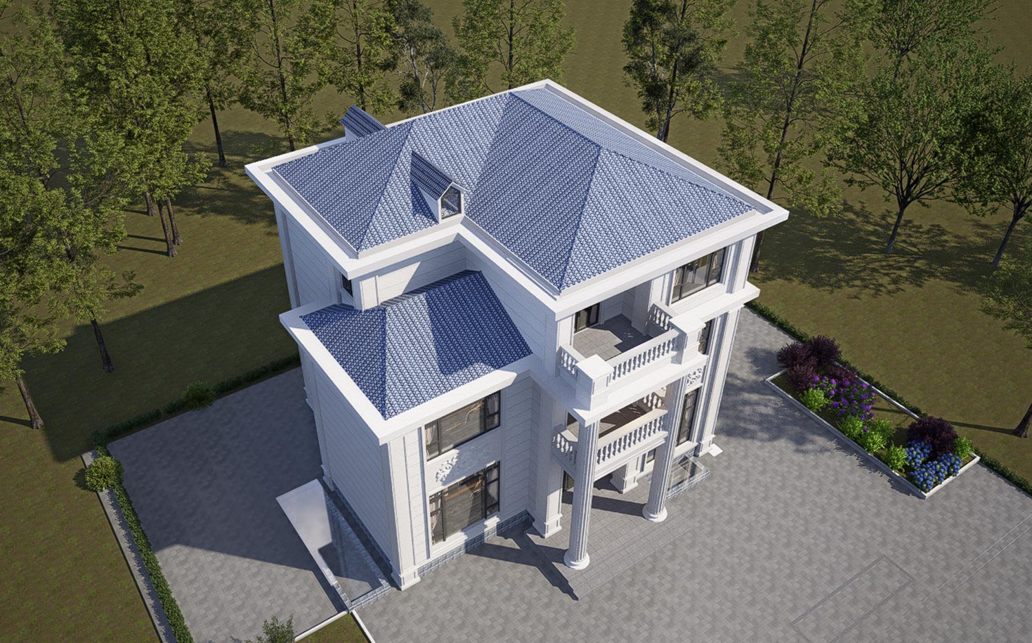 福建福清叶家三层欧式自建房图纸