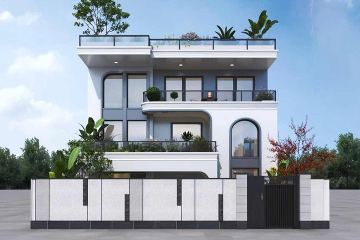 陕西西安王家四层现代自建别墅	