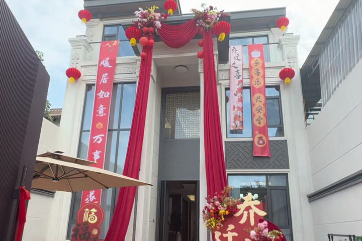 陕西省咸阳市杨凌区三层新中式别墅