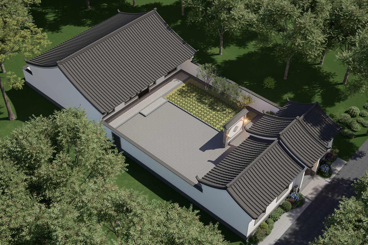 内蒙古包头于家一层新中式自建别墅