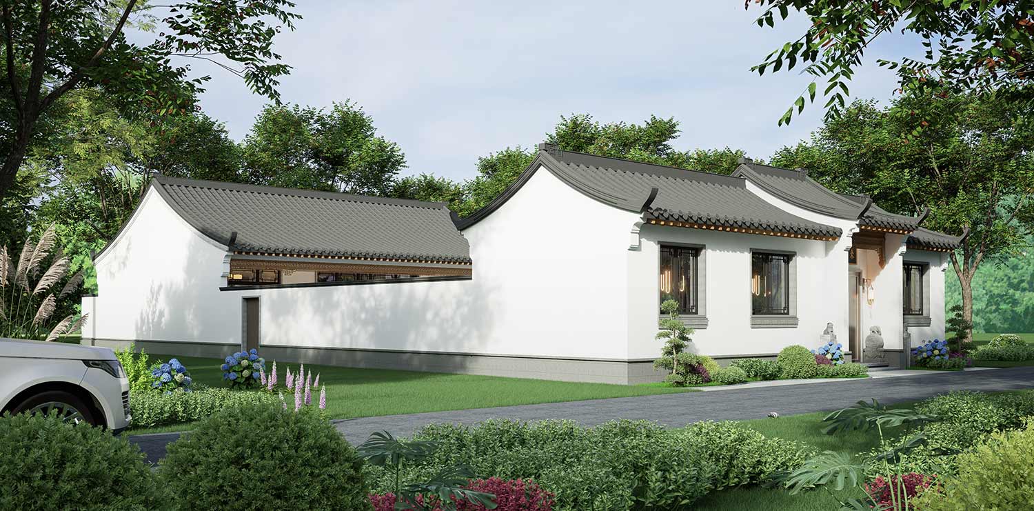 内蒙古包头于家一层新中式自建别墅